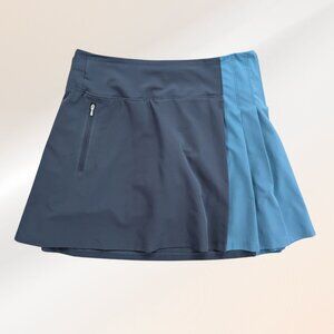 Athleta Women's Gray/blue Fairway Pleated Skort - Medium